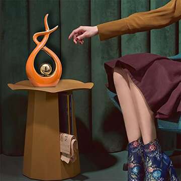 Norrclp Home Decor Modern Abstract Art Ceramic Statue Table Decorations for Dining Room Living Room Office Centerpiece