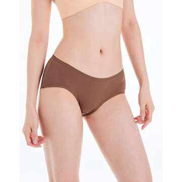 INNERSY Womens Underwear Cotton Hipster Panties Regular & Plus Size 6-Pack