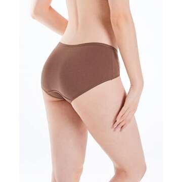 INNERSY Womens Cotton Hipster Underwear 6-Pack Comfort