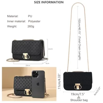 Stylish Mini Shoulder Bag with Gold Chain Strap