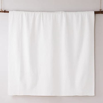 Levtex Home - Cross Stitch Bright White Quilt Set - 100% Cotton - King/Cal King Quilt (106x92in.) + 2 King Shams (36x20in.) - Reversible - Cotton Fabric