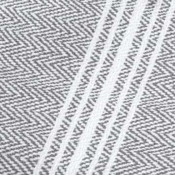 SALBAKOS - Cotton Turkish Beach Towel - Made with 100% Turkish Cotton, Lightweight, Absorbent & Quick Dry Beach Towels for Gym, Pool, Beach & Spa | 40"x70" (Gray)