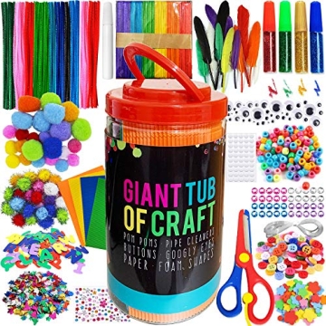 MOISO Kids Crafts and Art Supplies Jar Kit - Explosive Creativity in Every Piece