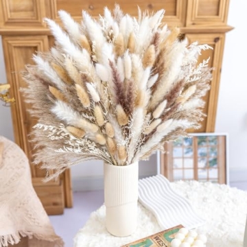 180PCS Natural Dried Pampas Grass Boho Home Decor Bouquet for Stylish Arrangements
