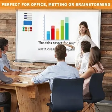 72x40 Magnetic Dry Erase Board with Pen Tray Wall-Mounted