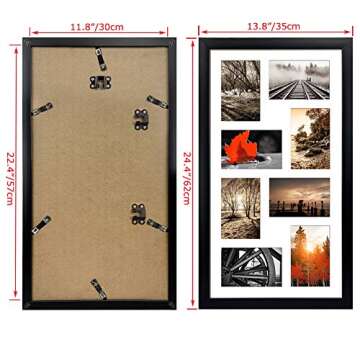 QUTREY 4x6 Black Collage Picture Frame Set of 2