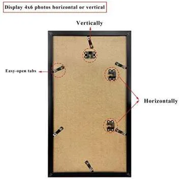 QUTREY 4x6 Black Collage Picture Frame Set of 2