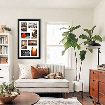 QUTREY 4x6 Black Collage Picture Frame Set of 2