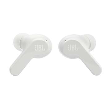 JBL Vibe Beam True Wireless Headphones - White, Small (Renewed)