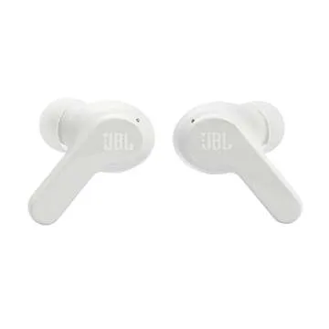 JBL Vibe Beam True Wireless Headphones - White, Small (Renewed)