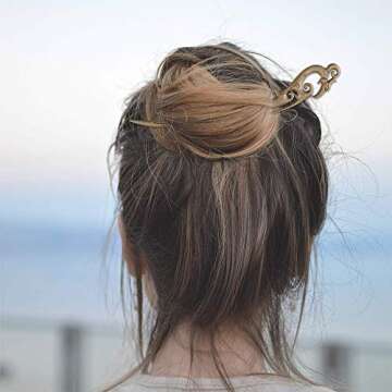 24 Pieces Chinese Women Hair Sticks, AUHOKY 12 Styles Vintage Bronze Decorative Hair Pin Chopsticks, Antique Retro Hair Forks for Hair DIY Accessory