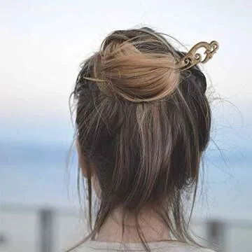 24 Pieces Chinese Women Hair Sticks, AUHOKY 12 Styles Vintage Bronze Decorative Hair Pin Chopsticks, Antique Retro Hair Forks for Hair DIY Accessory