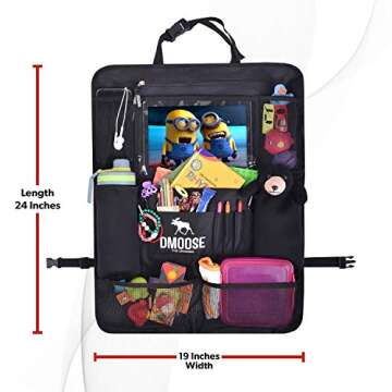 DMoose Car Backseat Organizer - Kids Tablet Holder and Storage