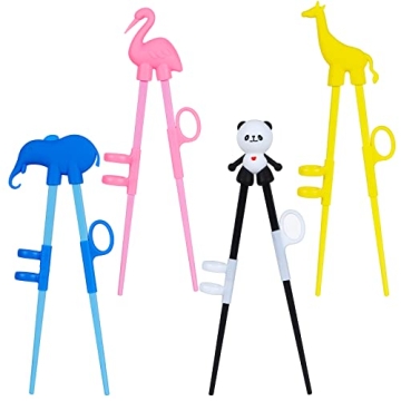 4 pcs Kids Learning Chopsticks with Animals for Easy Grip