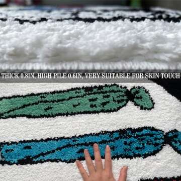 Unique Soft Washable Funky Bathroom Rug for Fun Spaces