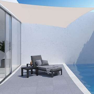 AsterOutdoor Rectangle Sun Shade Sail - UV Block Canopy