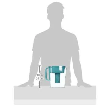 Brita Water Filter Pitcher for Tap and Drinking Water with 1 Standard Filter, Lasts 2 Months, 6-Cup Capacity, BPA Free, Turquoise