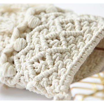 IOWER Boho Macrame Christmas Stockings 15" L×9" W for Holidays