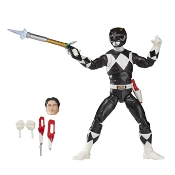 Power Rangers Lightning Collection Mighty Morphin Black Ranger 6-Inch Premium Collectible Action Fig...