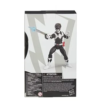Mighty Morphin Black Ranger Action Figure Collector's Toy 6-Inch