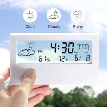 LuxSoramia Digital Alarm Clock with Temperature & Humidity