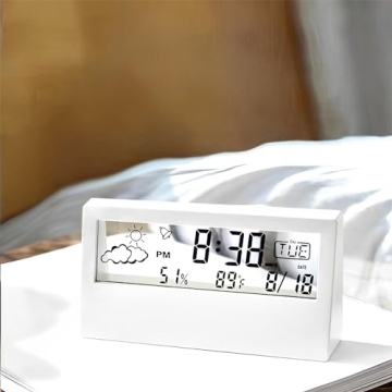 LuxSoramia Digital Alarm Clock with Temperature & Humidity