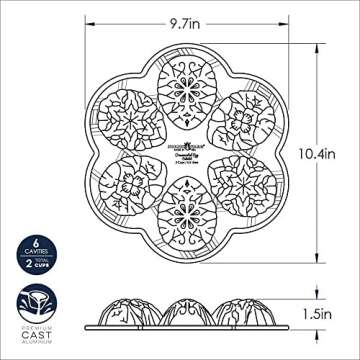 Nordic Ware Ornamental Egg Cakelet Pan for Festive Baking