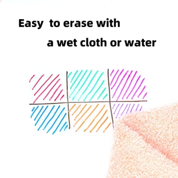 TWOHANDS Wet Erase Markers Fine Tip 12 Colors for Planning