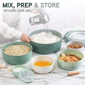 Cook with Color Mixing Bowls - 12-Piece Versatile Set