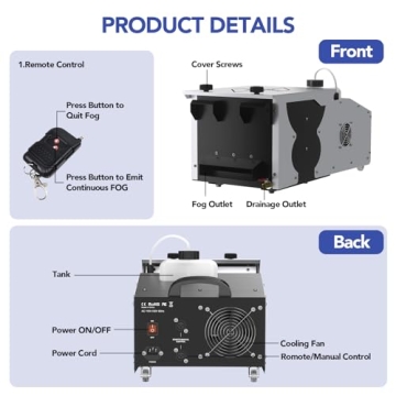 UPGREY Low Lying Fog Machine for Events and Parties