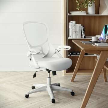 Flash Furniture Porter High-Back Swivel Office Chair with Adjustable Lumbar Support and Height, Ergo...