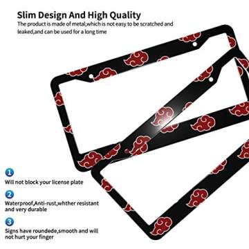 Cloud License Plate Frame Set Durable Car Decor