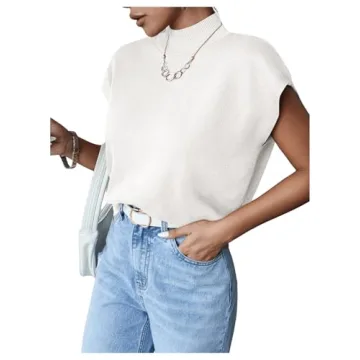 OYOANGLE Women's Ribbed Mock Neck Knit Sweater – Stylish & Comfortable