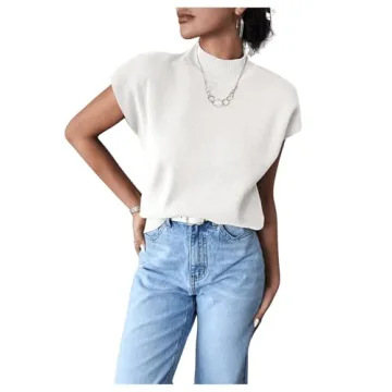 OYOANGLE Women's Ribbed Mock Neck Knit Sweater – Stylish & Comfortable