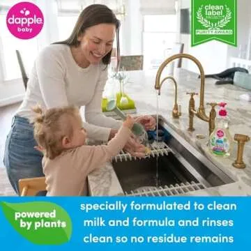 Dapple Baby Bottle Soap - Hypoallergenic, Plant-Powered, 30 Fl Oz Refill (Pack of 2)