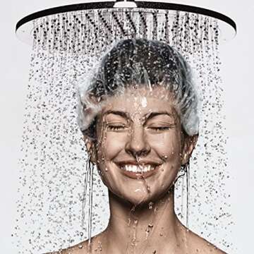 Disposable Shower Caps- 100Pcs Plastic Shower Caps- Universal Size- Elastic Bathing Caps for SPA, Salon, Home & Hotel Use- Transparent- Individually Packed