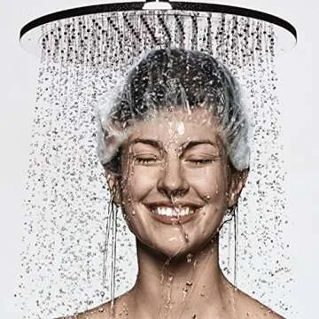 Disposable Shower Caps- 100Pcs Plastic Shower Caps- Universal Size- Elastic Bathing Caps for SPA, Salon, Home & Hotel Use- Transparent- Individually Packed