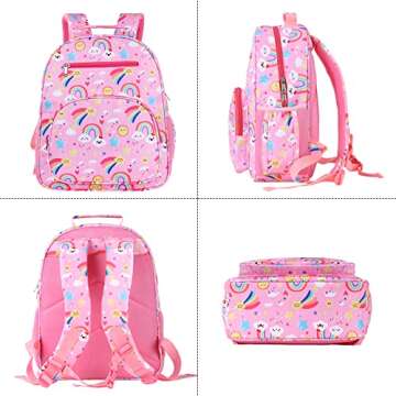 Pink School Backpack for Girls, School Supplies Cute Back to School Supplies, Best Gifts Graduation Gifts for Kids Girls, 12L Waterproof School Backpack, Cute Pink Preschool Kindergarten Backpack