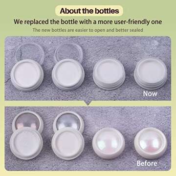 Artdone 4 Jars Chrome Nail Powder Metallic Mirror Effect Pigment Chrome Iridescent Aurora Nail Glitter Mermaid White Pearl Glitter Dust Kit for Gel Polish Nail Art Decoration, Resin Craft