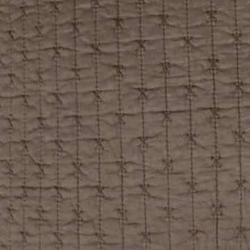 Levtex Home - Cross Stitch Cocoa Quilt Set - 100% Cotton - King/Cal King Quilt (106x92in.) + 2 King Shams (36x20in.) - Reversible - Cotton Fabric