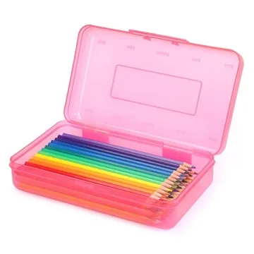 Tamaki Large Capacity Pink Pencil Box for Office & School