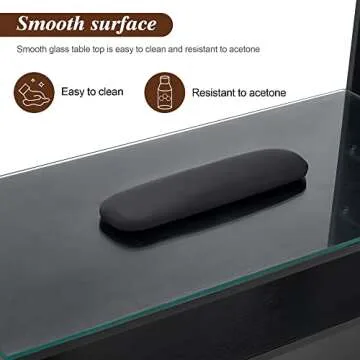 BarberPub Manicure Table with Storage Shelves