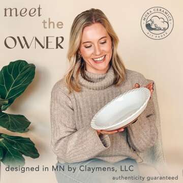 Mora Ceramic Classic 9 Inch Pie Pan Set of 2 - Round Pie Plate for Baking Apple/Pumpkin Pies, Quiche, Rolls, etc. Dishwasher and Oven Safe Dishes, Shallow Pans for Original Recipes - Vanilla White