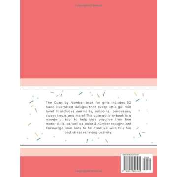 The Color by Number Book for Girls with Cute Designs