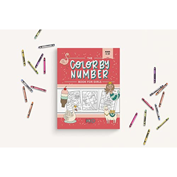 The Color by Number Book for Girls with Cute Designs