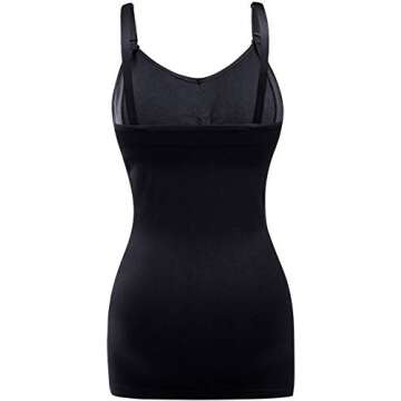 Womens Nursing Tank Tops Built in Bra for Breastfeeding Maternity Camisole Brasieres Color Black Grey White Size M Pack of 3