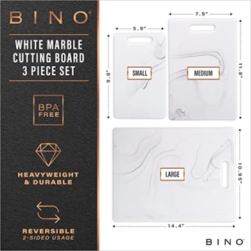 BINO 3-Piece BPA-Free Cutting Board Set for Kitchen Use