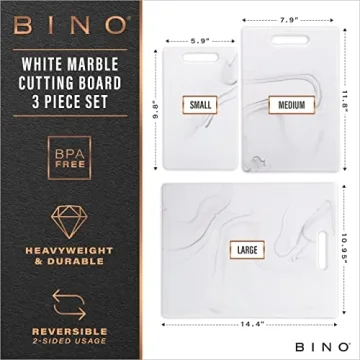 BINO 3-Piece BPA-Free Cutting Board Set for Kitchen Use