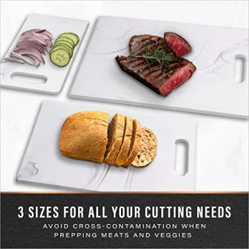 BINO 3-Piece BPA-Free Cutting Board Set for Kitchen Use