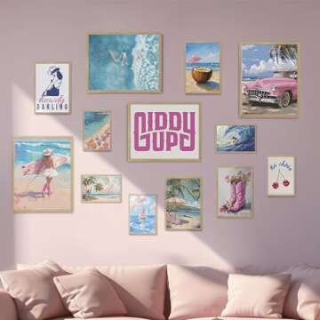Coastal Cowgirl Wall Art - Beachy Decor Prints